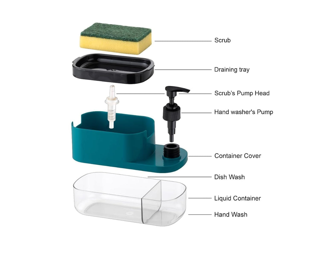 Premium Dual Chamber Hand Wash and Dish Soap Dispenser