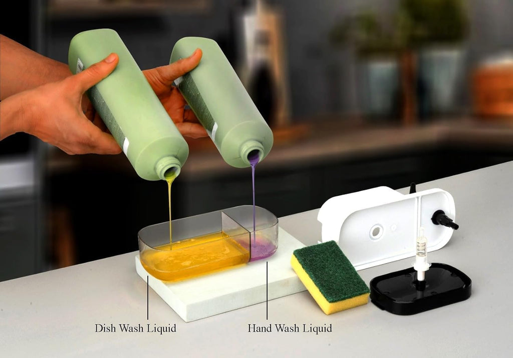 Premium Dual Chamber Hand Wash and Dish Soap Dispenser